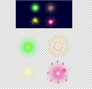 Four-fireworks-vector-PNG