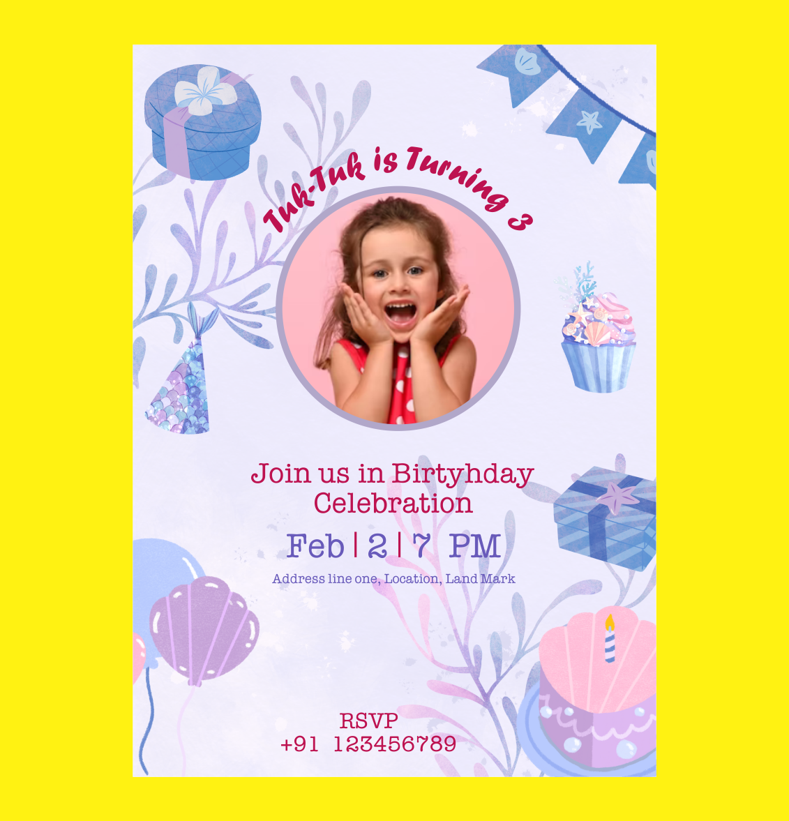 Birthday-Invitation-CDR-Template-Free