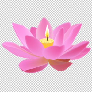 Candle_in_Lotus_PNG_Clip_Art