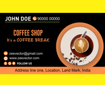 Coffee Shop Business Card Vector Templates Free Download