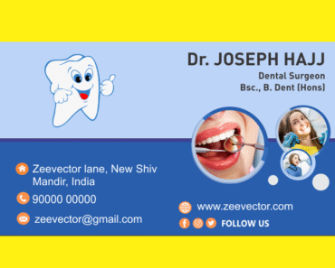 Dental Clinic Business Card Design Vector Template