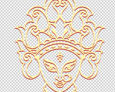 Durga Maa Face Vector PNG Free