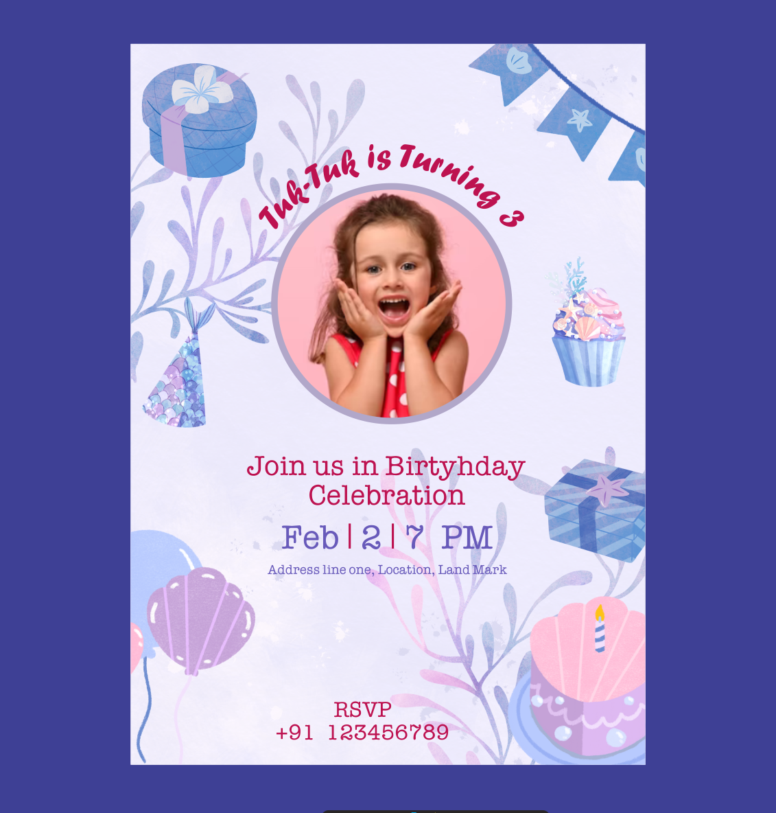 First-Birthday-Invitation-Vector