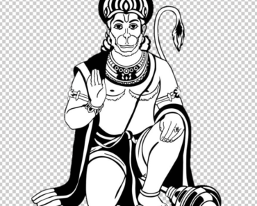 Hanuman Clipart Black and White