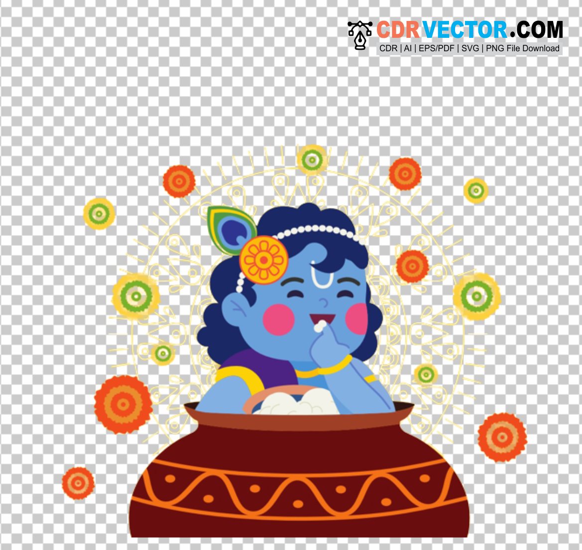 God-Krishna-Clipart-PNG_Janmashtami PNG 