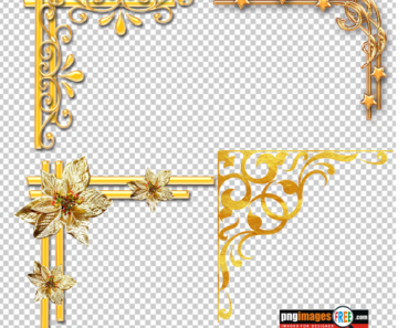 GOLDEN CORNER DESIGN PNG Free Download