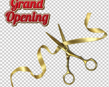 Golden Ribbon Cutting PNG