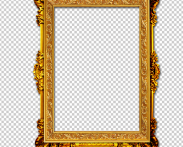 Golden Photo Frame PNG HD