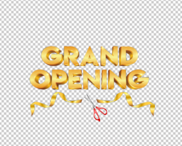 Grand Opening 3D Text PNG