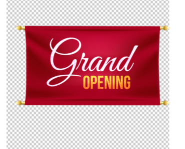 Grand Opening Banner PNG