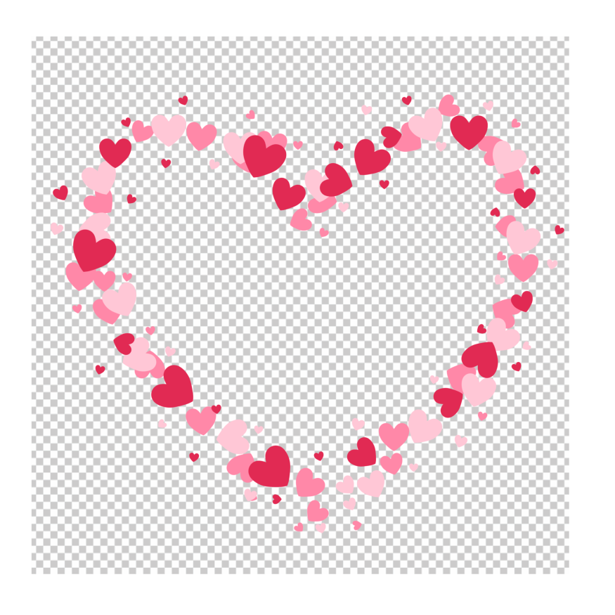 Heart-Cluster-Frame-PNG-HD