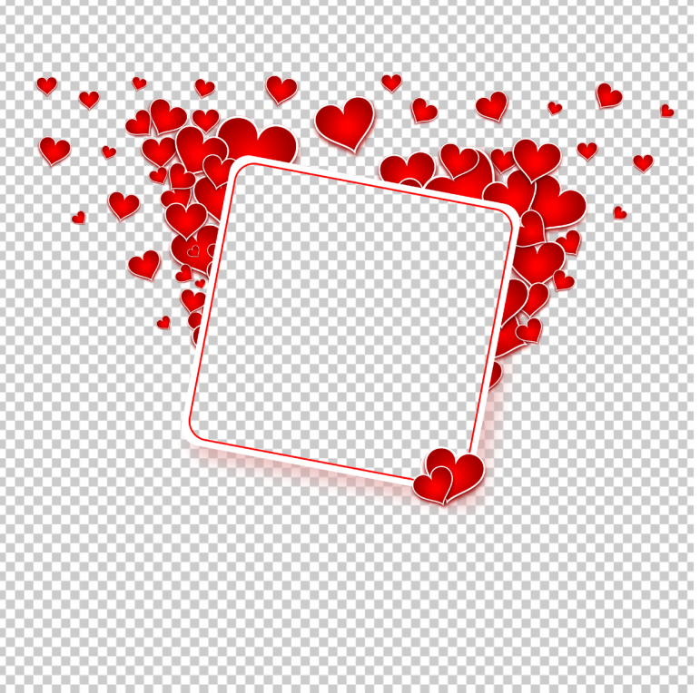 Heart-Cluster-Frame-PNG