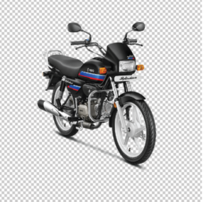 Hero-Splendor-Bike-PNG-Blue-black