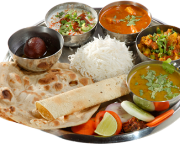 North Indian Food Thali PNG