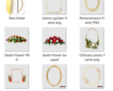 Death Photo Frame PNG | Obituary Frame | Remembrance Frame PNG