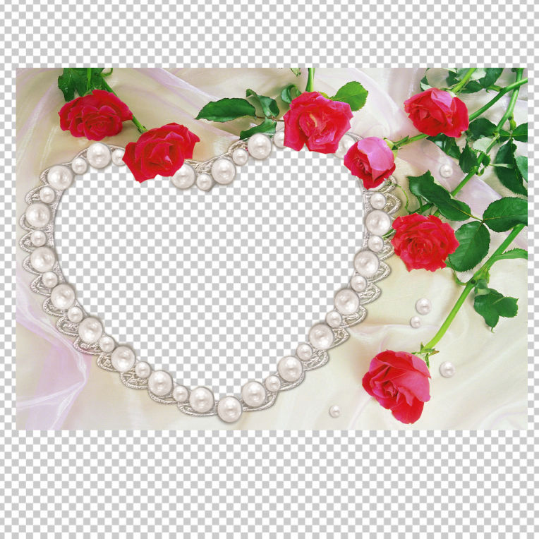 Pearl_Heart_-and_Roses_Transparent_Frame