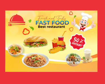 Restaurant Banner Design Free Vector