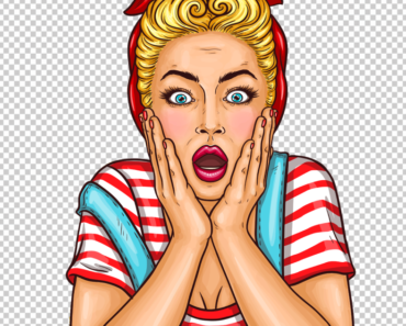 Surprise Girl Clipart PNG images FREE