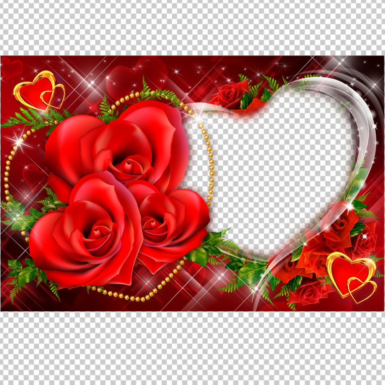 ransparent_Red_Roses_Heart_Frame