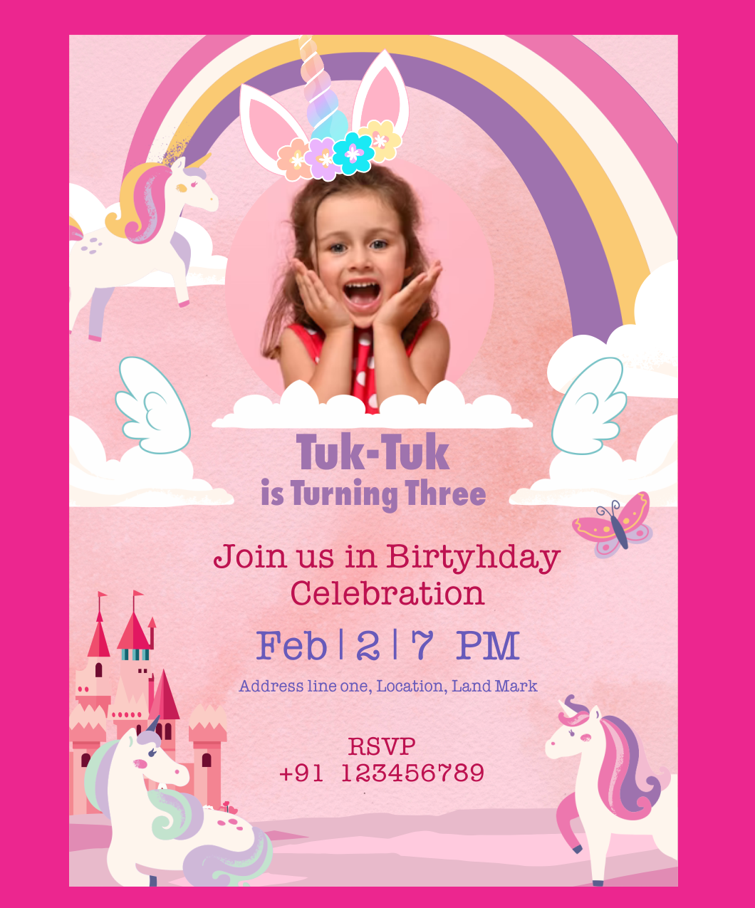 Unicorn-Invitations-Template-PDF-CDR-FREE
