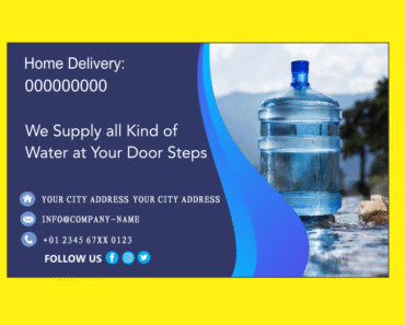 Water Business Visiting Card Cdr