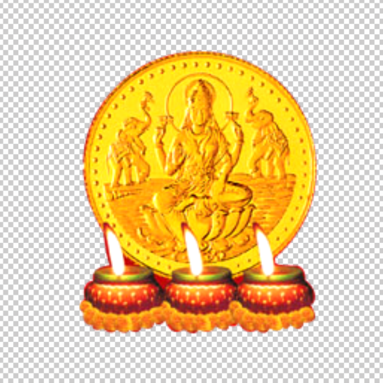 Diwali-gold-coin-png-with-dia