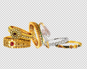 Bridal Gold Bangle PNG