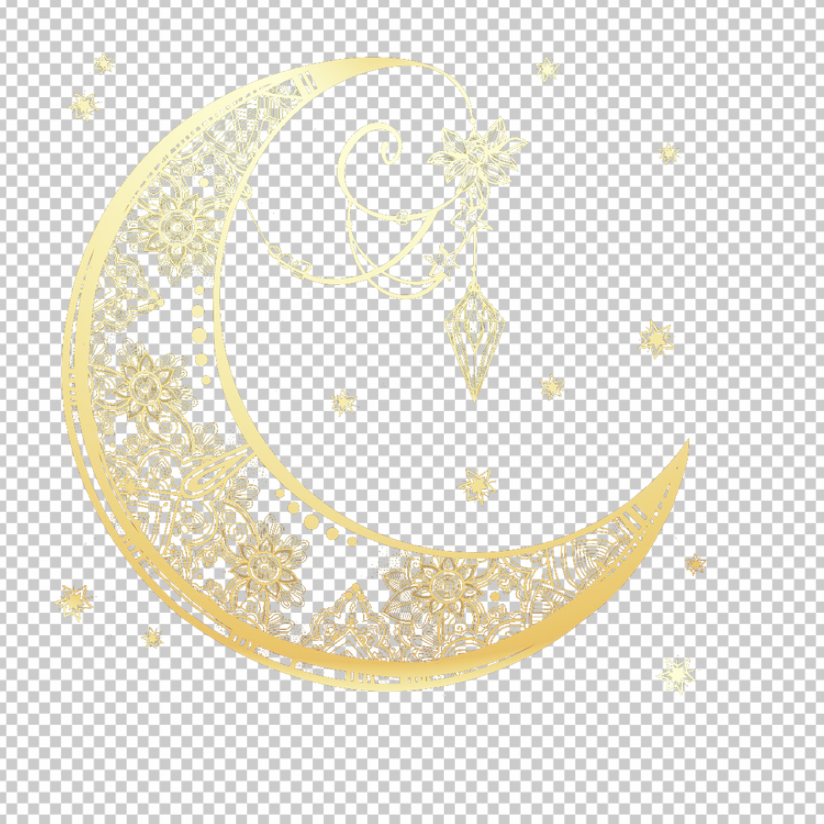 Golden-Moon-PNG-HD-Half-moon