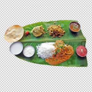 South Indian Meal Thali on Banana leaf